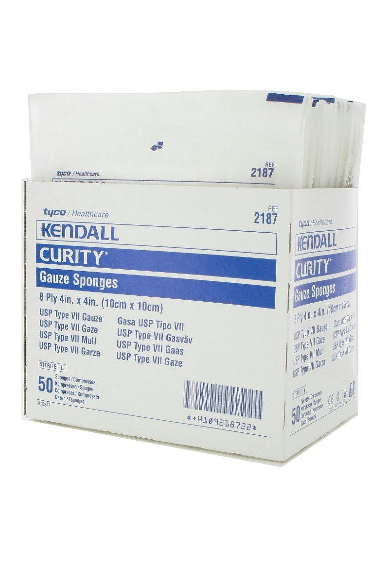 BX/25 (2/PKG) CURITY GAUZE SPONGE STERILE 8 PLY,4"X4"