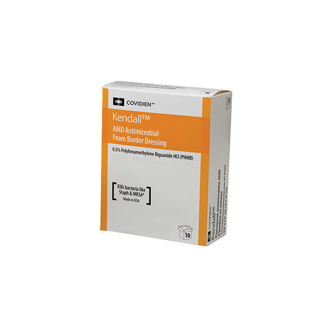 BX/10 AMD ANTIMICROBIAL FOAM DRESSING, 3.5IN X 3IN