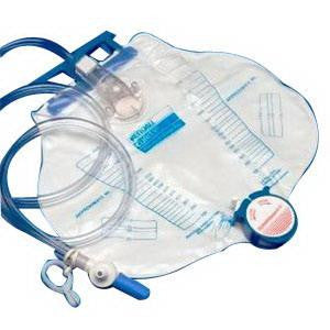 EA/1 KENDALL CURITY ANTI REFLUX CHAMBER DRAINAGE BAG W/ SPLASHGUARD, 2000ML