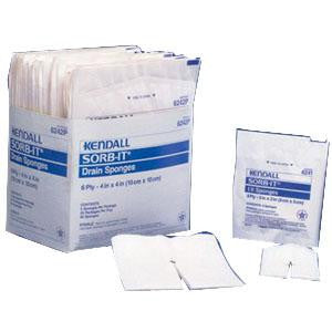 BX/35 SORB-IT DRAIN AND I.V. SPONGES. 6-PLY, 2X2"
