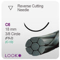 BX/12 SUTURE 5-0 SILK BLACK BRAID 18 IN WITH C6 NEEDLE