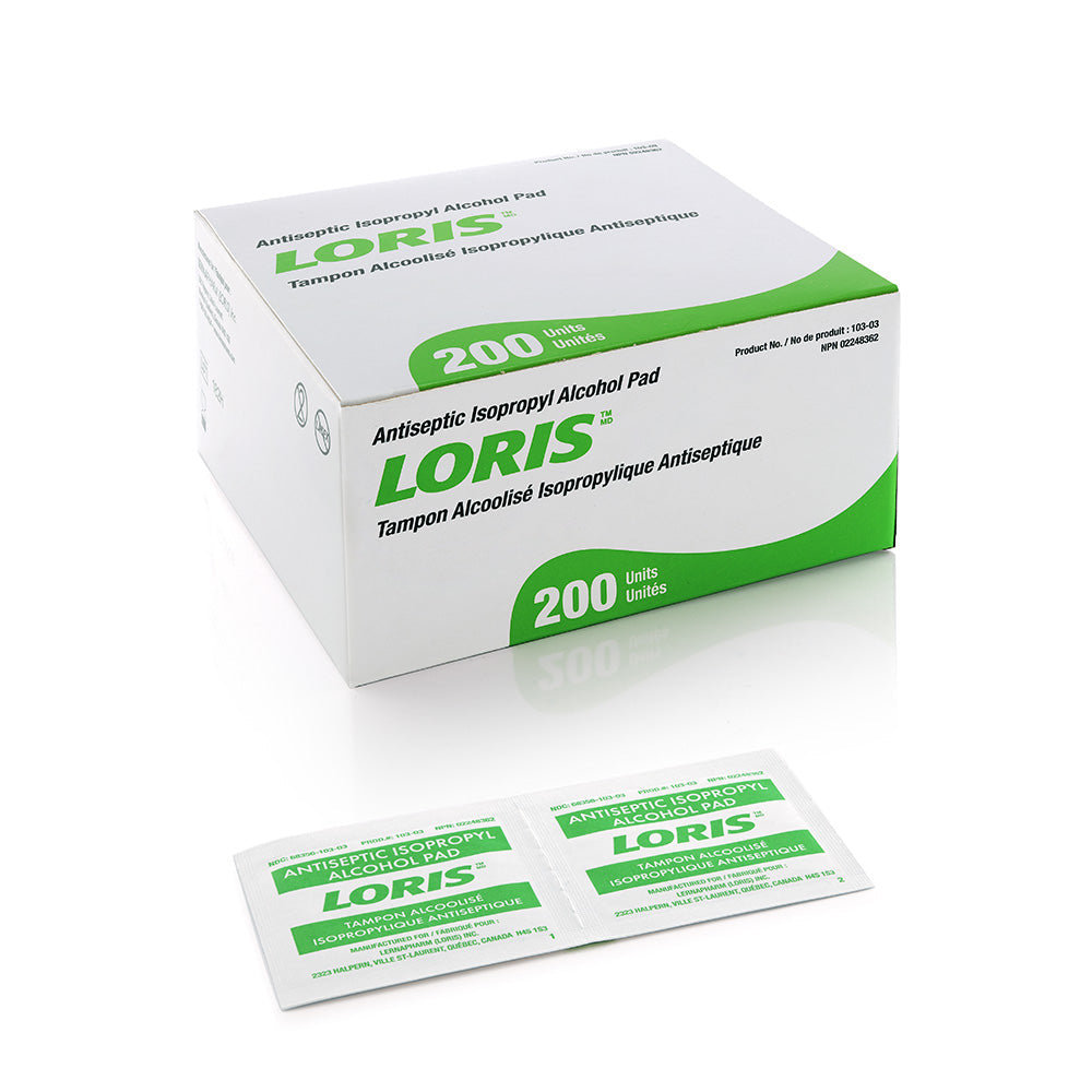 LORIS™ Antiseptic Isopropyl Alcohol Pad - Box of 200