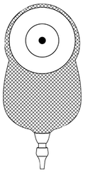 BX/10 ULTRALITE 1-PIECE UROSTOMY POUCH W/ SKIN SHIELD, SHALLOW CONVEXITY, E-Z DRAIN VALVE, TRANSPARENT, 1IN  OPENING.