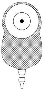 BX/10 ULTRALITE 1-PIECE UROSTOMY POUCH W/ SKIN SHIELD, SHALLOW CONVEXITY, E-Z DRAIN VALVE, TRANSPARENT, 1IN  OPENING.