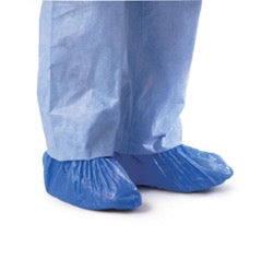 CS/1000  PLASTIC SHOE COVERS, BLUE, WATERPROOF.