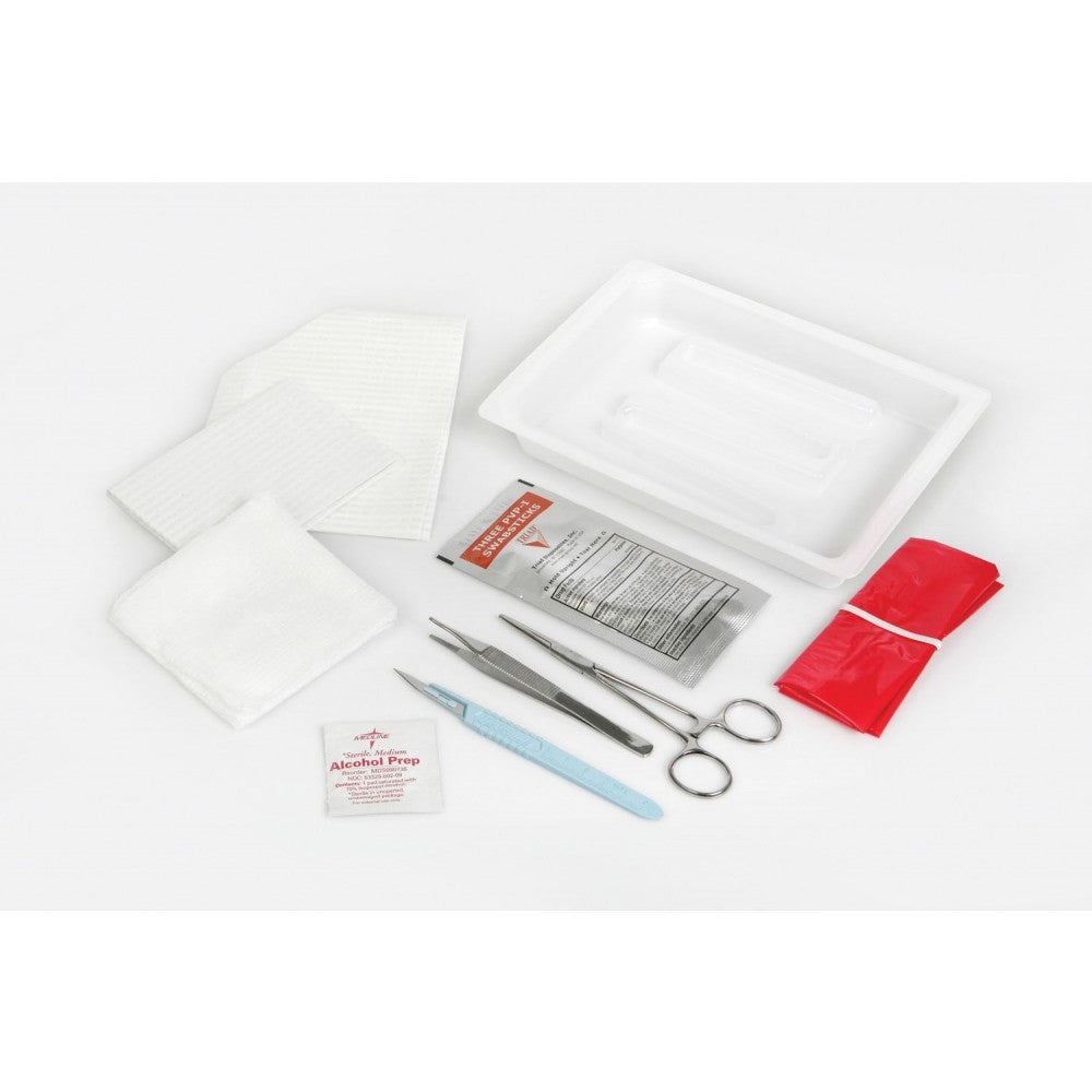 (CS24) EA/1 Sterile Dressing Tray. Forceps, Gauze, Underpad, CSR wrrap
