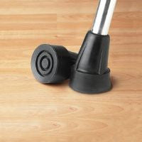 CS/6PR GUARDIAN CANE TIPS FOR LARGE BASE CANES W/ REINFORCING METAL INSERT, BLACK, 5/8IN DIAMETER