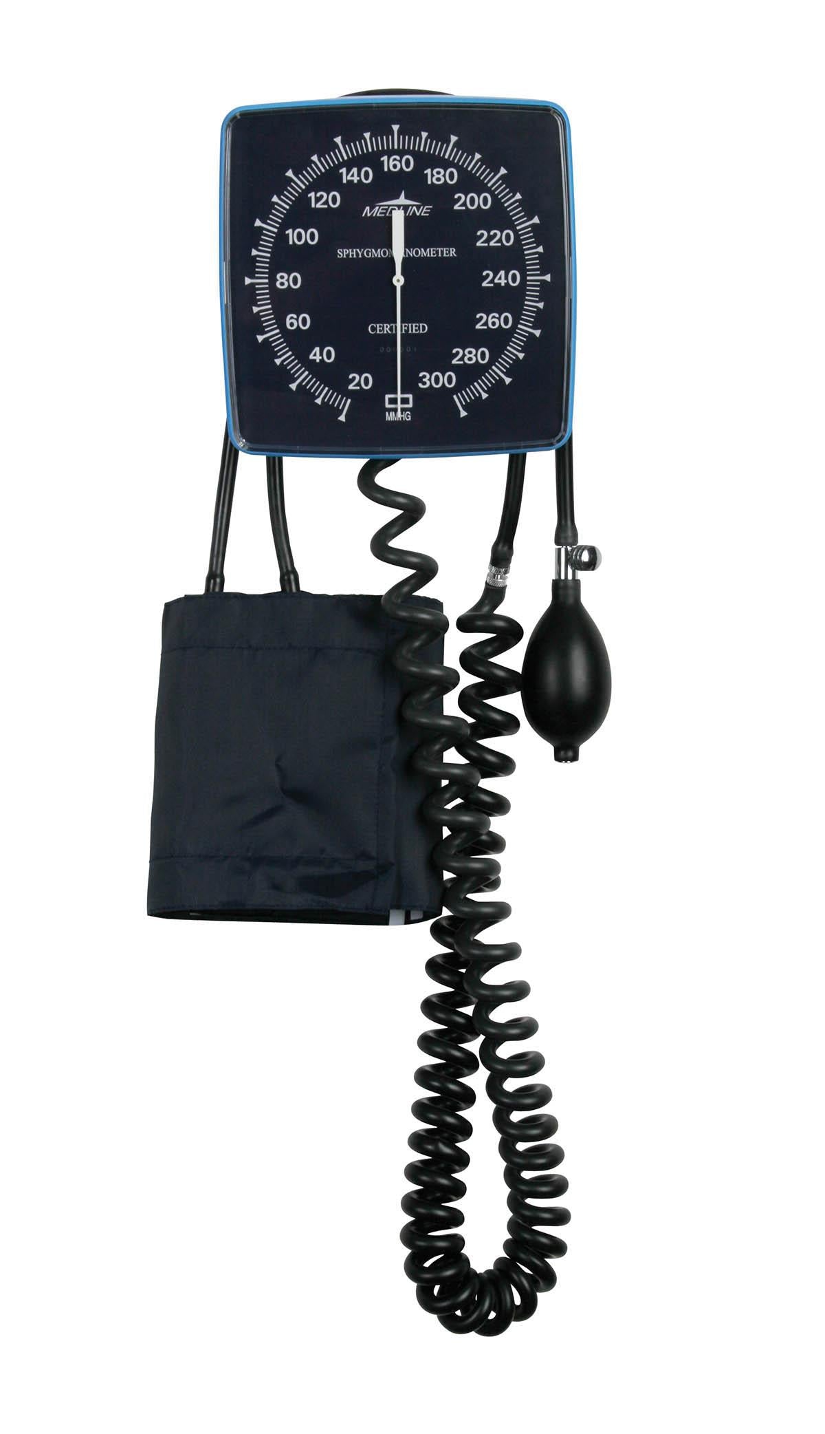 EA/1 BLOOD PRESSURE UNIT ANEROID DIAL WALL MOUNT W/ ADULT CUFF.