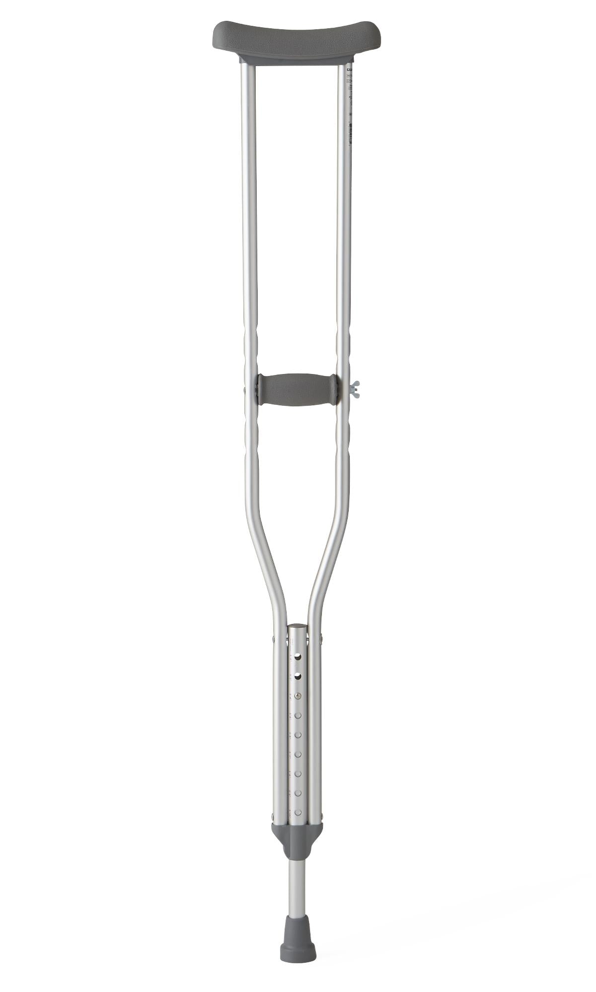 PAIR/1 ALUMINIUM ADJUSTABLE HEIGHT YOUTH CRUTCH, 4'6" -5'2"