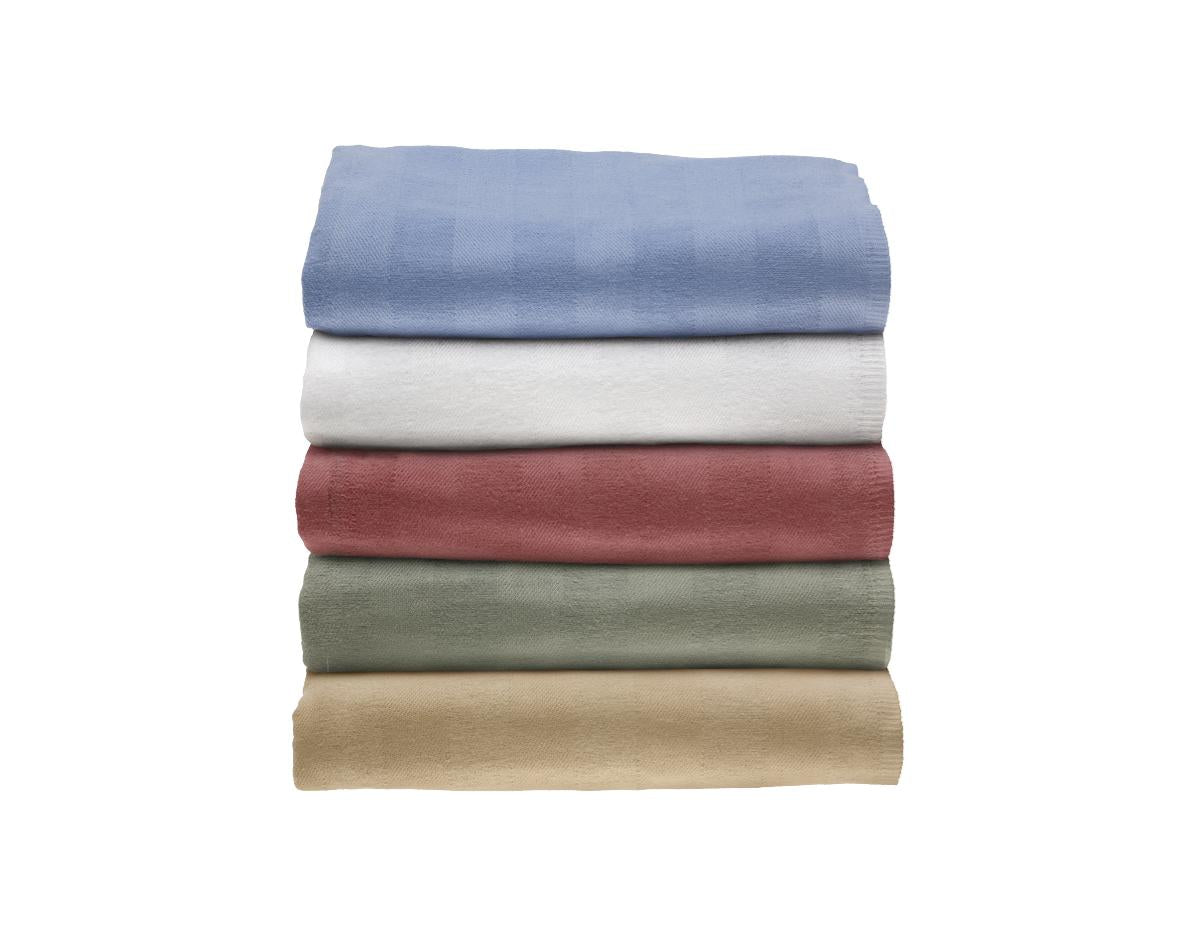 CS/12 BLANKET SPREAD HERRINGBONE,70X108,WEDGEWOOD BLUE,LIGHTWEIGHT,55% COTTON45% POLYESTER