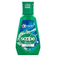 EA/1 SCOPE MOUTHWASH, CLASSIC COOL PEPPERMINT, 1L.