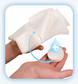 CS/2000 (20/PK) WASHCLOTH DISPOSABLE, BIODEGRADABLE 30CM X 40CM, COMPRESSED PUCKS