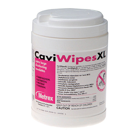 BOX/50  CAVIWIPES DISINFECTING TOWELETTE, EXTRA LARGE 9IN X 12IN  3 MINUTE ACTION