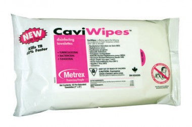 PK/45  CAVIWIPES DISINFECTING TOWELETTE FLAT PACK, 7IN X 9IN  3 MINUTE ACTION