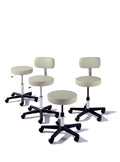 EA/1 RITTER AIR LIFT STOOL WITH BACK AND GLIDE ASSEMBLY, BLACK