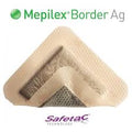 BX/5 MEPILEX BORDER FOAM AG DRESSING, 10CM X 10CM
