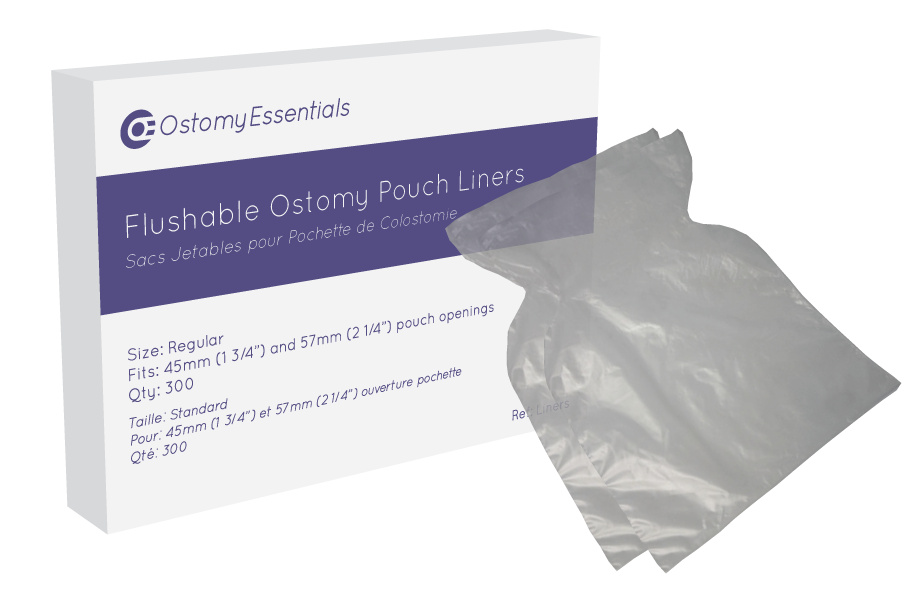 BX/100  FLUSHABLE POUCH LINERS, OPENING UP TO 57MM, SIZE 14.5CM X 20.5CM