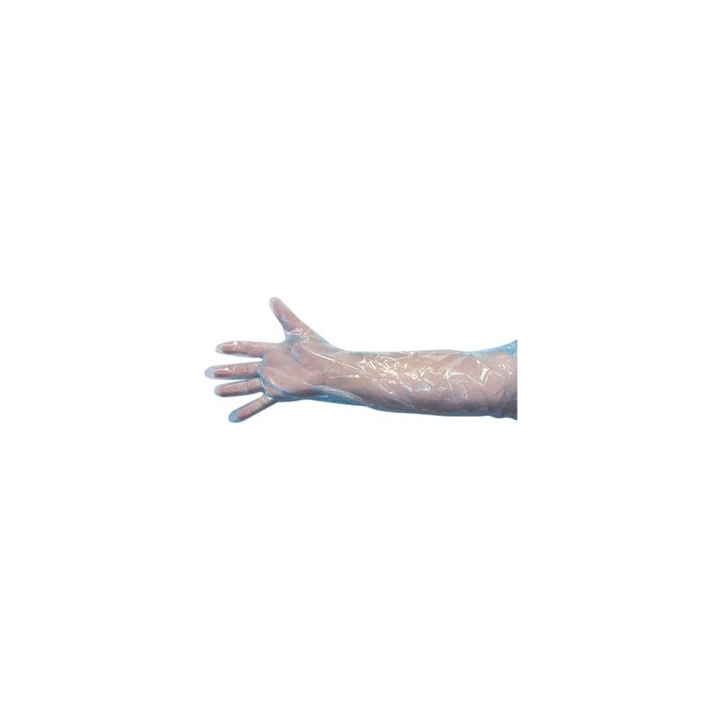 CS/10 POLY SHOULDER LENGTH VET GLOVE BLUE