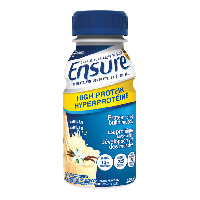 CS/4PK (6/PK) ENSURE HI PRTN STRAWBERRY 235ML BOTTLE (NON-RETURNABLE)