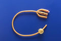BX/10 GOLD SILICONE COATED 3-WAY FOLEY CATHETER, 18FR 16IN, 5CC STERILE AND LATEX