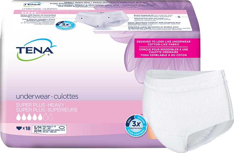 TENA® Women™ Super Plus Heavy Protective Incontinence Underwear, Super Absorbency, Small/Medium