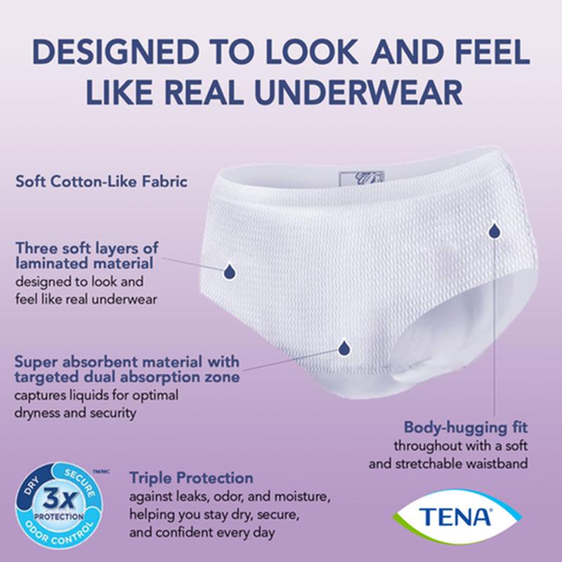 TENA® Women™ Super Plus Heavy Protective Incontinence Underwear, Super Absorbency, Small/Medium