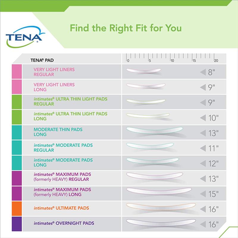 TENA® Intimates™ Moderate Absorbency Incontinence Pads, Long Length