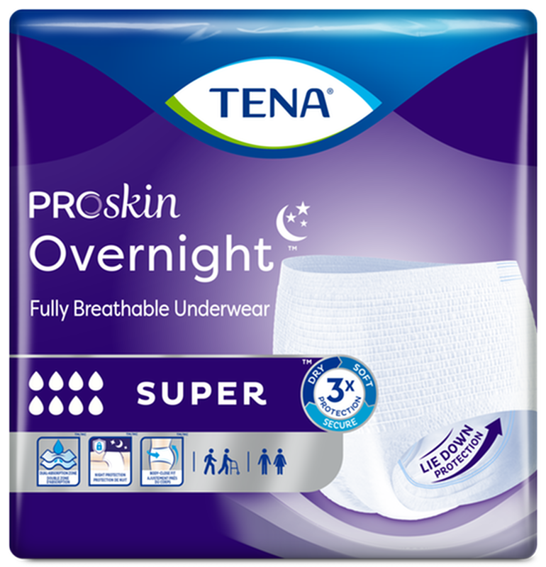 TENA® Overnight™ Super Protective Incontinence Underwear, Overnight Absorbency, Large