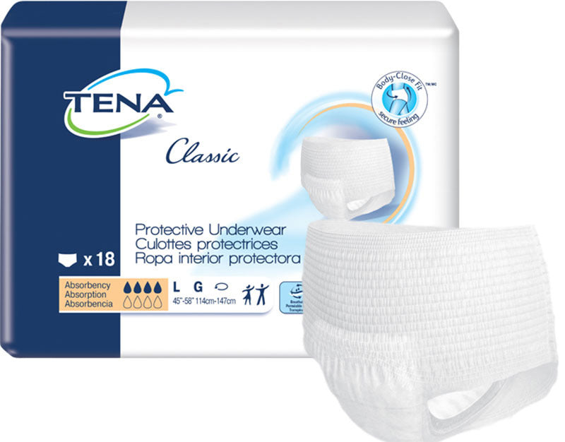 TENA® Classic Protective Incontinence Underwear, Moderate Absorbency, Large