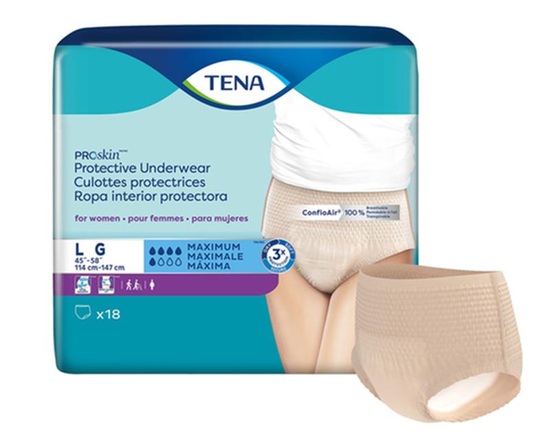 TENA® ProSkin™ Protective Incontinence Underwear for Women, Maximum Absorbency, Large