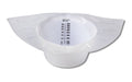 CS/100  PLASTIC SPECIMEN CONTAINER, 800CC WHITE, W/O COVER (MEXICAN HAT)