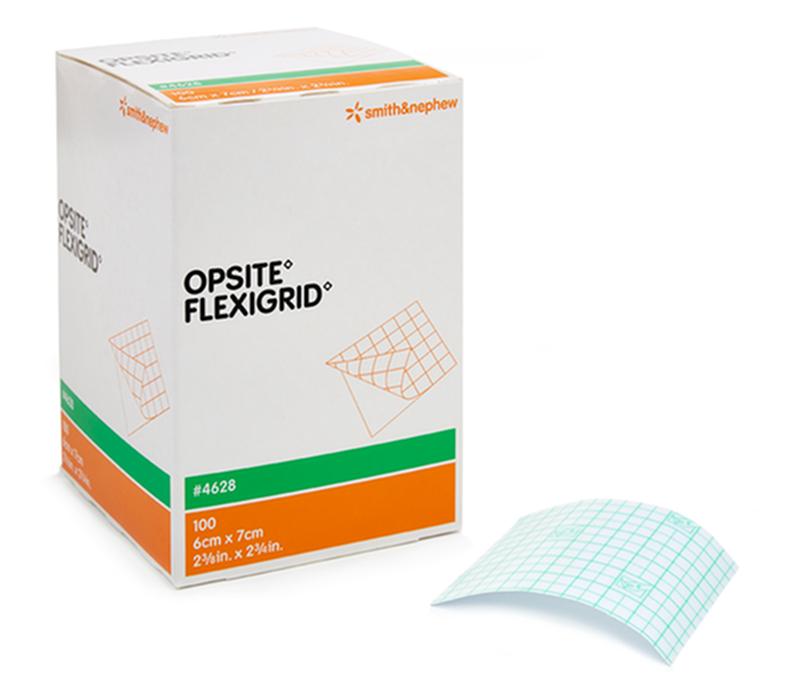 BX/100 OPSITE FLEXIGRID ADHESIVE FILM DRESSING, SIZE 6CM X 7CM