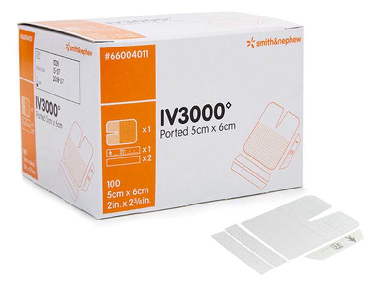 BX/50 IV3000 ONE HAND PORTED FIXATION DRESSING, SIZE 9CM X 12CM