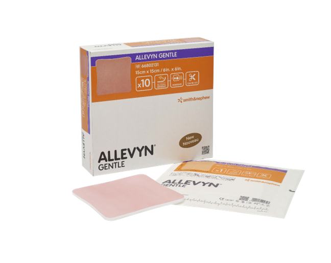 BX/10 ALLEVYN GENTLE FOAM DRESSING, SIZE 15 X 15CM