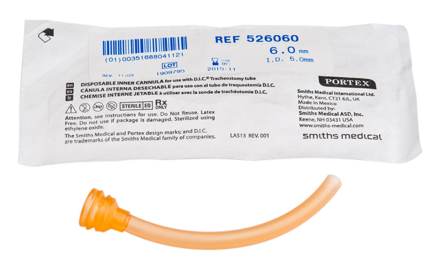 BX/20 PORTEX DISPOSABLE INNER CANNULA, FOR 6MM TUBE, INNER DIAMETER 5.0MM