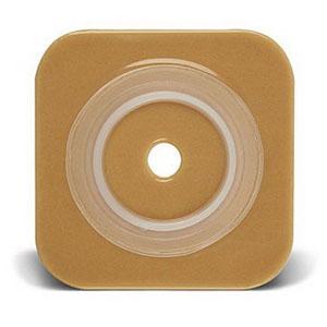 Natura® Stomahesive® Skin Barrier, 6" x 6" (15cm x 15cm) Tan, Cut-to-Fit Stoma Opening 1/2" - 3-1/2" (13mm - 90mm), Flange 4" (100mm) - Box of 5