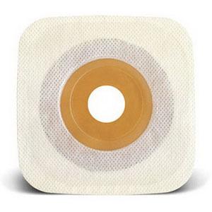 Esteem synergy® Stomahesive® Skin Barrier, 4" x 4" (10cm x 10cm) White, Pre-Cut Stoma Opening 1" (25mm) - Box of 10