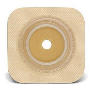 Natura® Flexible Durahesive® Skin Barrier, 4" x 4" (10cm x 10cm) Tan, Cut-to-Fit Stoma Opening 1/2" - 3/4" (13mm - 19mm), Flange 1-1/4" (32mm) - Box of 10