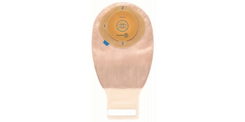 Esteem®+ One-Piece Stomahesive® Skin Barrier, Moldable Stoma Opening 13/16" - 1-3/16" (20mm - 30mm), Drainable Pouch, Opaque with Easy-View Window 12" (30.5cm), Tail Clip - Box of 10