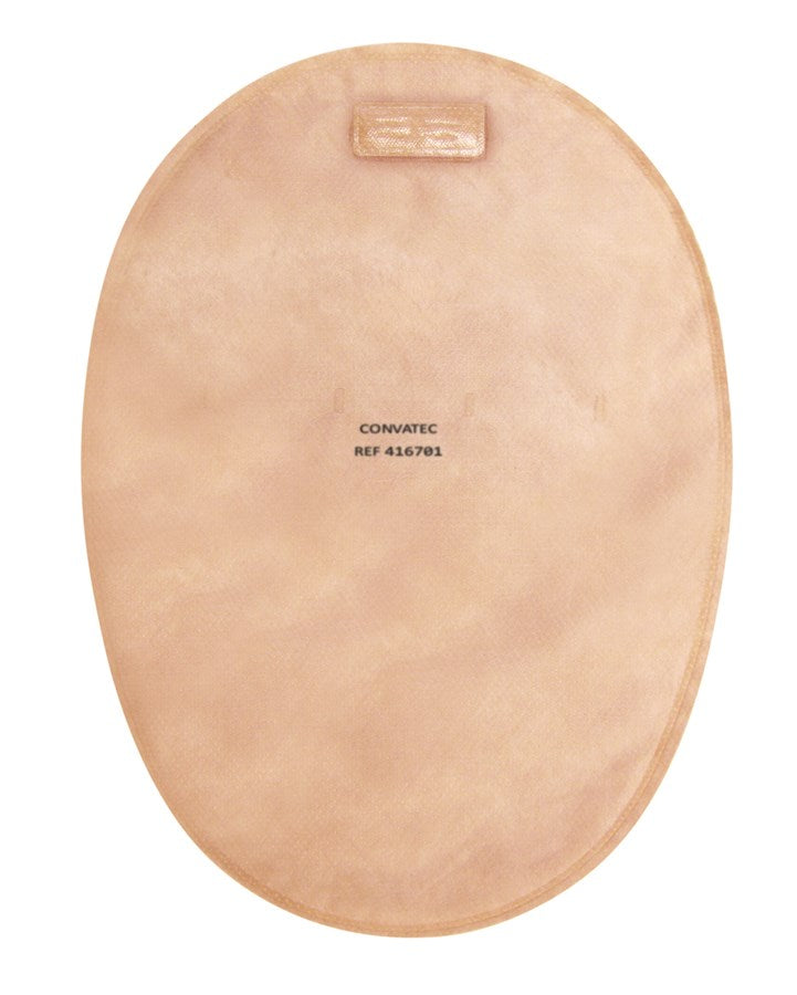 Esteem®+ One-Piece Stomahesive® Skin Barrier, Pre-Cut Stoma Opening 2" (50mm), Closed Pouch, Transparent 8" (20.3cm) - Box of 30