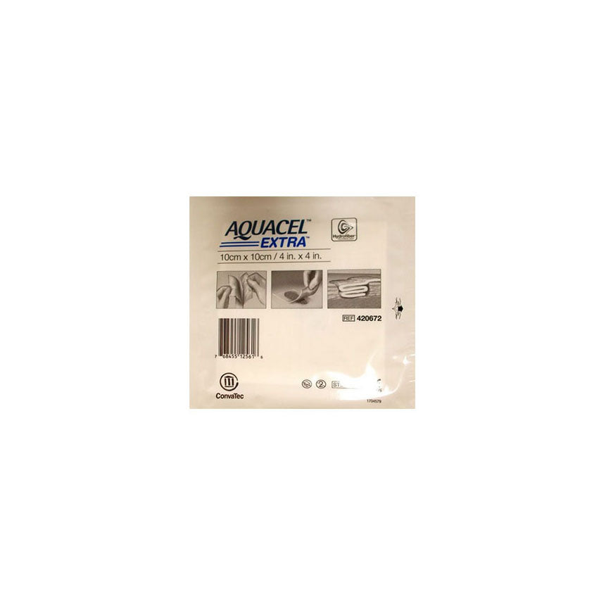 BX/10 ABSORBENT HYDROFIBER DRESSING WITH STRENGTHENING FIBER 10CM X 10CM