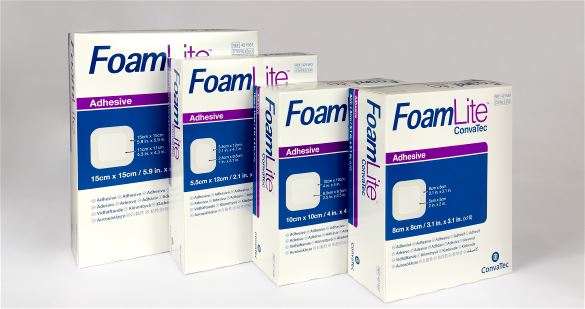 BX/10 CONVATEC FOAM LITE DRESSING, 5.5CM X 12CM.