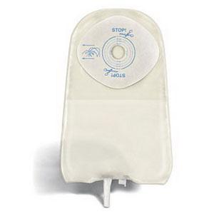 ActiveLife® One-Piece Stomahesive® Skin Barrier, Cut-to-Fit Stoma Opening 3/4" - 2-1/2" (19mm - 64mm), Urostomy Pouch, Transparent 9" (23cm), Bendable Tap - Box of 10