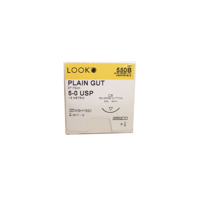 BX/12 SUTURE 2-0 PLAIN GUT, 27IN, WITH C-7 NEEDLE.