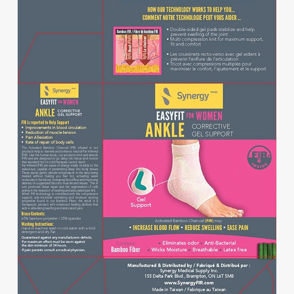 Synergy™ EasyFit Women’s Ankle Corrective Gel Support - 1 Each (Non-returnable product)