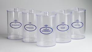 SET/5 PLASTIC SUNDRY JARS