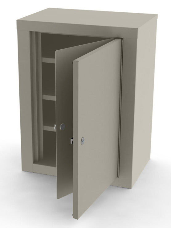 1/EA NARCOTIC LOCKER, DOUBLE DOOR,LOCK ON EACH DOOR,3 X ADJUSTABLE SHELVES, STEEL,COLOUR: ONYX