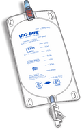 EA/1 URO SAFE DISPOSABLE VINYL LEG BAG W/ THUMB CLAMP, STERILE, LATEX LEG STRAPS, 32OZ.