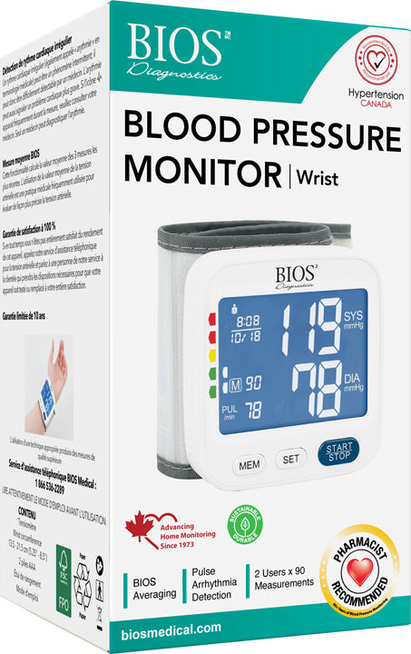 Blood Pressure Monitor Wrist - 1 Each