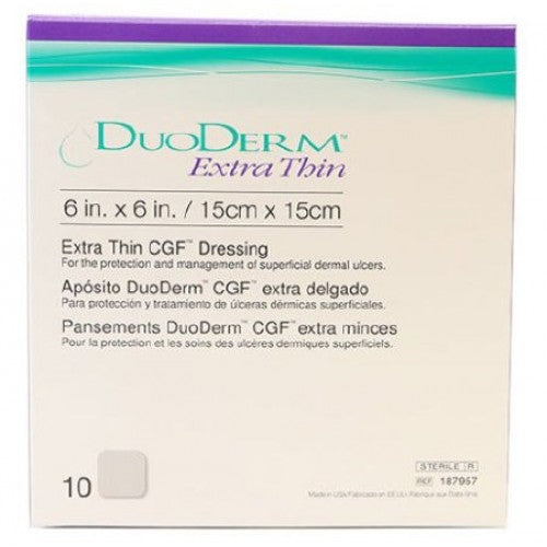 BX/10 DUODERM EXTRA THIN CGF HYDROCOLLOID DRESSING, STERILE, 15CM X 15CM (6IN X 6IN)